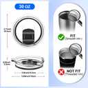 2Pcs 30oz Yeti Tumbler Replacement Lids, with Magnetic Slider Switch, for 30 oz Tumbler, 14 oz Mug, 35oz Straw Mug, Spill Proof Coffee Cup Cover Lids, BPA Free
