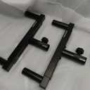 Vondynote Set of 2 Dual Speaker Mount Bar Mounting Fork Bracket Speaker Pole Width Adjustable, Black