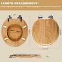 Angol Shiold Toilet Seat ROUND Natural Molded Wood 16.5"