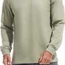VEIISAR Men's Heavy Weight Crew Neck T-Shirt Mens Premium Cotton Tee - Pre Shrunk M (Green)