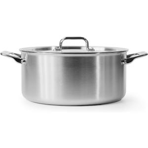 Misen 6.75 QT Stainless Steel Stock Pot with Lid - Stew & Soup Pot with Handles - Large Pot for Cooking
