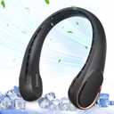 Neck Fan, Bladeless Neck Fan, 4000 mAh Rechargeable Personal Fan, 360 Hands Free Wearable Fan, 3 Speeds Adjustable,Faster Cooling, Ultra Quiet, Suitable for Home, Office, Travel, Sports (Black)