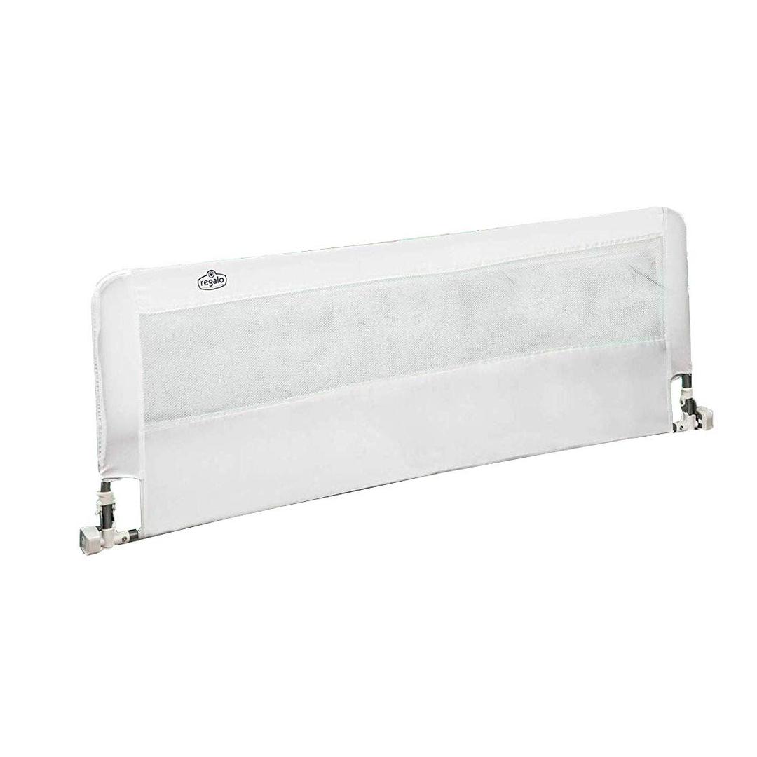 Regalo Hideaway 54-Inch Extra Long Bed Rail Guard, with Reinforced Anchor Safety System