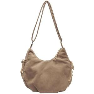 Corduroy Crossbody Bags for Women, Cute Corduroy Purse Casual Crescent Tote Large Shoulder Handbag Messenger Bag