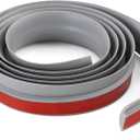 9.8ft Peel and Stick Floor Transition Strip, Carpet to Tile Transition Edging Trim Suitable for Doorways Threshold (Cover Height Within 5mm) (Gray)