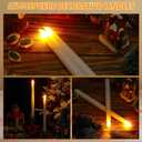 Baquler 100 Pcs 9.7 Inch LED Flameless Taper Candles Bulk Battery Operated Taper Candles Flickering Candlesticks for Wedding Church Holiday Table Decoration