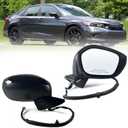 Lqito Right Passenger side Mirror Fits 2022-2025 HONDA CIVIC Sedan/ Hatchback With Power Glass, Manual Folding, Match to Crystal Black Pearl Replace HO1321350 76208T20A01 (3 Pins)