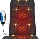 COMFIER Vibration Back Massager Seat Cushion with Heat,10 Motors Massage Chair Pad,Chair Massager for Pain Relief at Office/Home,Mothers Day Gifts for Mom Dad