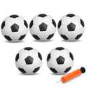 5 PCS 6 Inch Mini Soccer Ball Set with Pump, PVC Soft Toddler Soccer, Indoor Outdoor Sports Toys for Kids, Pool Beach Lawn Games, Classic Black White Training Balls, Birthday Gift for Boys Girls