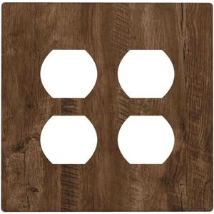 Light Switch Cover Brown Rustic Wood Grain Farmhouse 2 Gang Decorative SwitchPlates Double Duplex Wall Plates Switch Plates and Outlet Covers for Cabin Bedroom Decor