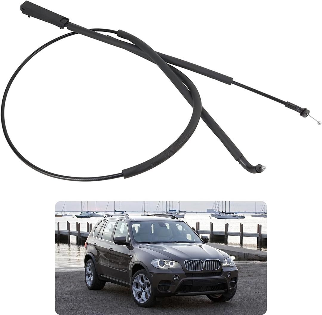 MUNIK 51237184456 Engine Hatch Cable for 2007-2014 BMW 3.0si,4.8i,X5,X6,xDrive35i,xDrive40i,xDrive50i,4.4T E70,E71,E72 Replat# 51237184456 912452 503951 V204589