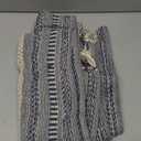 DII Farmhouse Braided Stripe Table Runner Collection, 15x108 (15x113, Fringe Included), French Blue