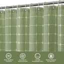 MitoVilla Sage Green Boho Farmhouse Shower Curtains for Modern Country Bathroom Decor, Thick Polyester Linen Fabric Shower Curtain, Rustic Neutral Weave Cloth Shower Curtain, 72 x 72