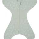 GROWNSY Transitional Swaddle Sleep Sack 3-6 Months, 100% Cotton Starfish Design Baby Swaddle Sack, Dual-Zipper for Easy Diaper Changes, Proper Hip Development & Openable Foot Button, 12-20lbs, Green