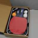 Glynnis Ping Pong Paddles Set Table Tennis Rackets with Balls, Storage Case for Indoor Outdoor Table Tennis Paddle Game Accessories