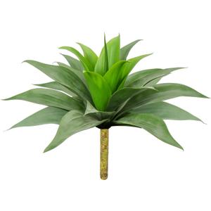 Artificial Agave Succulent Plants, 24 Inch Large Size, Faux Succulents Stems Fake Plant for Home Office Garden Yard Indoor Outdoor Decor (24"W, Green), Pack of 2