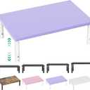 OPNICE Desk Organizers and Accessories, Adjustable Computer Monitor Stand Riser, Laptop Stand, Office Desk Accessories & Workspace Organizers for Women, Purple Wood