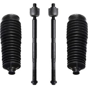 PartsW - 4 Pc Front Steering Kit For Ford C-Max 2013-2018/ Escape 2013-2019/ Focus 2012-2018/ Ford Transit Connect 2014-2019 / Lincoln MKC 2015-2019/ Inner Tie Rod Ends with Rack & Pinion Boots
