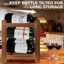 Janedream 3-Tier Bamboo Wine Rack for 12 Bottles, Easy-to-Assemble Countertop Wine Storage Shelf, Sturdy Tabletop Wine Holder for Kitchen, Inside Cabinet, Pantry, or Home Bar (3 Tier)