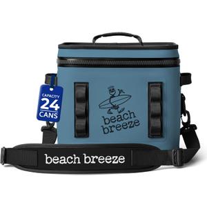 Beach Breeze 24 Can, Premium Soft Sided Insulated Lunch Box, Ice & Camping Cooler - Perfect for Car, Beach, Travel, & Golf - Floating Cooler, Compact,  
Capacity	2.5 gallons
Product Dimensions	10.5"D x 13"W x 12"H
