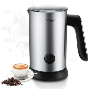 CIRAGO Milk Frother 4 in 1 Electric Milk Steamer Automatic Hot & Cold Foam Maker and Milk Warmer for Latte, Cappuccinos, Macchiato, Hot Chocolate Milk