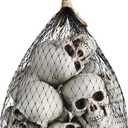 Boao 10 Pieces Halloween Skeleton Head Small Mini Skulls for Halloween Party Decoration Props, Table Decor