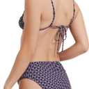 Gottex Flirtt Midnight Magic Women's Multicolor Geometric Abstract V-Neck Bralette Bikini Bra Top with Adjustable Straps