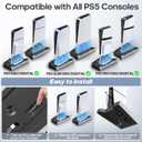PS5/Slim/Pro Cooling Station with Auto Turbofan & 3-Level Speed, PS5 Vertical Stand Cooling Fan Station with Controller Charger, PS5 Accessories Base Cooler Docking Station for Sony PSP Console
