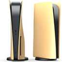 Disc Edition Face Plates Cover Skins Shell Panels for PS5 Console, Accessories for PlayStation 5 Protective Replacement Faceplates Dustproof Anti-Scratch (Gold)