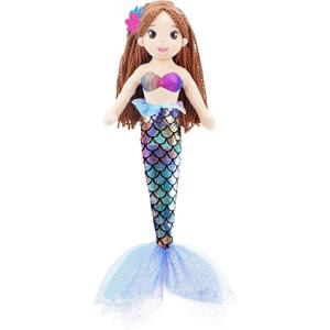 June Garden 18" Sparkly Mermaid Tifara - Soft Plush Stuffed Mermaid Doll Gift for Toddler Girls