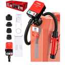 Automatic Fuel Transfer Pump with Auto-Stop, 51'' Extra Long Hose, 3.2 Gallon per Min, Battery or USB Powered, 4 Can Adapters, Fast and Safe Portable Gas Can Pump for Oil, Diesel,Gasoline