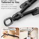 TORRAS Phone Lanyard Crossbody with 2 Phone Tabs, Adjustable Anti Theft Phone Strap for All Phones, Premium Metal Buckles, SkinFriendly, Universal Cell Phone Neck lanyard for Travel Essentials, Black