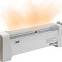 EZ-HEAT 1,500 Watt Baseboard Space Heater with Adjustable Thermostat, Dent-Proof End Panels, Overheat Protection, Tip-Over Switch, & Stay-Cool Body, CZ600