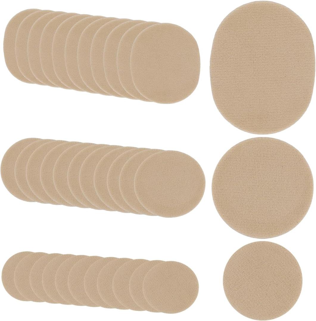 8 x 36pcs Moleskin Adhesive Pads, Protective Moleskin Bandages Comfortable Patch Adhesive Moleskin Strips Cushions Soft Coffee-Colored Heel Shoes Stickers for Feet Toes Prevention