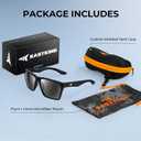 KastKing Beartrap Polarized Sports Fishing Sunglasses, With PuriVex Protective Lens Coating, Wayfarer Design, Men Women
