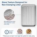 19.6''x13.7''x6'' Suzzipaws Stainless Steel Litter Box, Open Top Sifting Litter Box for Pine Pellets, Metal Litter Pan Tray System with Pee Pads & Liners, Odor Control, Low Dust, Easy Cleaning