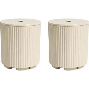 Patio Table for Umbrella, Pool Side Table, 2 Pack, Beige Adjustable Knob, 1.5Inch Umbrella Hole, All Weather Materia, 
Product Dimensions	14.8"D x 16.7"W x 14.8"H
Item Weight	8.4 pounds