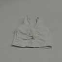 GRAPENT Bikini Tops for Women Cropped StrapCore Tankini Tops Beach Padded Knot Twist Cut Out Adjustable Swimwear Top Only (Small, White)