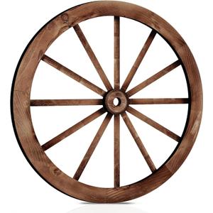 COLOR VALLEY ART Western Home Decor, Wagon Wheel Decor, Cowboy Theme Party Decorations, Cowgirl Birthday Party Decorations, Rustic Wooden Country Christmas House Bar Room Barn Decoration, 13x13 Inch (13L" x 13W")