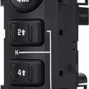Obaee 4WD Transfer Case Switch 4x4 Wheel Drive Button Compatible with Chevy Chevrolet Silverado Suburban Tahoe Avalanche 2003-2007 GMC Yukon Sierra Cadillac Escalade Replacement OEM 15164520 19259313