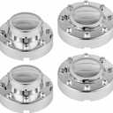 4Pcs Wheel Center Hub Caps Compatible with Dodge Ram 3500 2011-2018 Dually DRW Wheels Hubcap 68081010AA Front & Rear Full Set 1-Ton Truck Chrome