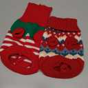 2PCS Puppy Christmas Sweater Cat Turtleneck Knitwear Xmas Elf Outfits Dog Warm Clothes Sweater for Kitties Puppies XS