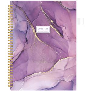 Appointment Planner 2025-2026, Appointment Book Jul.2025 - Jun.2026, AIMPEAK Daily Weekly Planner for Women, 15 Minute Increments, Monthly Tabs, Pocket(Purple, 8.5"x11")