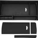 Center Console Organizer Tray Space Saving Armrest Storage Box ABS Rubber Replacement for 3008 5008 2016 to 2023