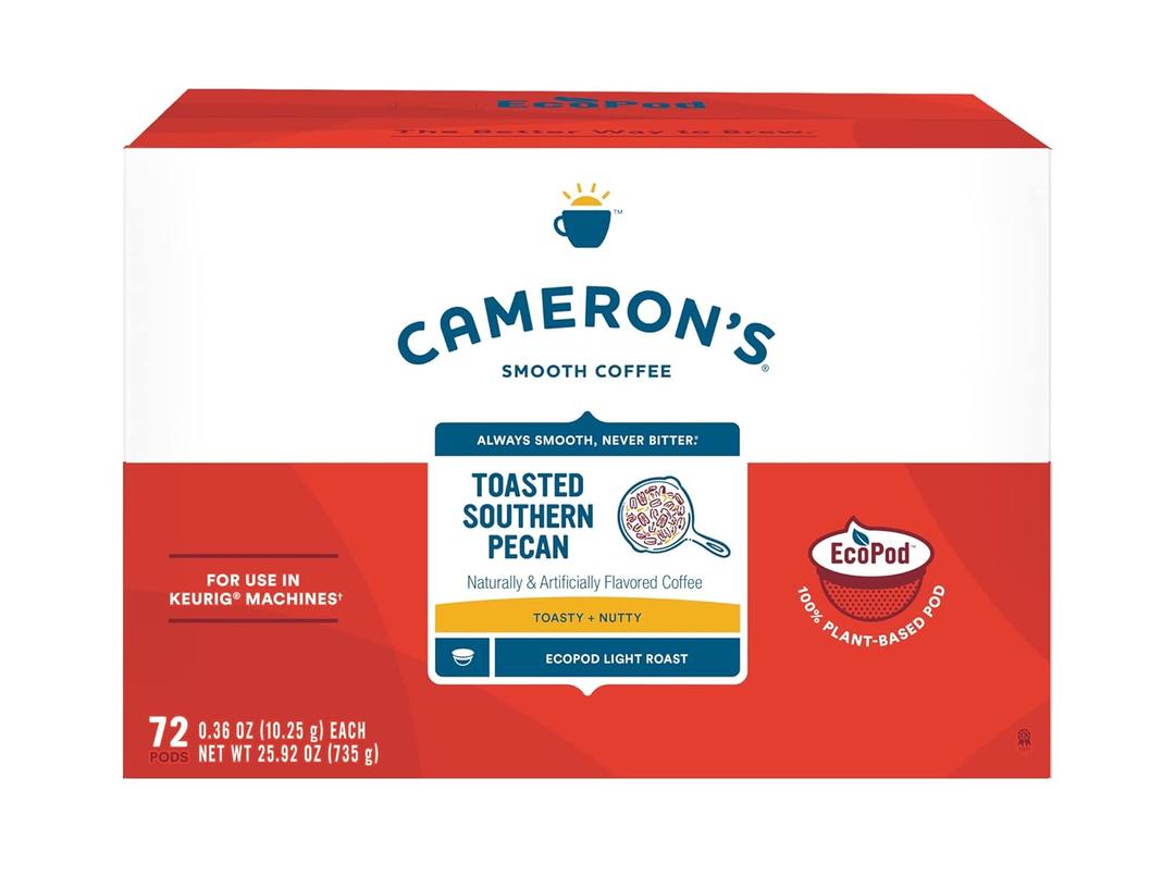 Cameron's Coffee Single Serve Pods, Toasted Southern Pecan, 72 Count (Pack of 1)