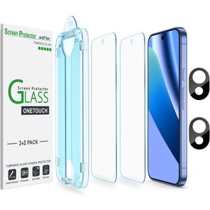 amFilm Auto-Alignment OneTouch for Google Pixel 10a [6.3"] Screen Protector + Camera Lens Protector, Tempered Glass, 30 Seconds Installation, Bubble Free, Case Friendly, Anti-Scratch [2+2 Pack]