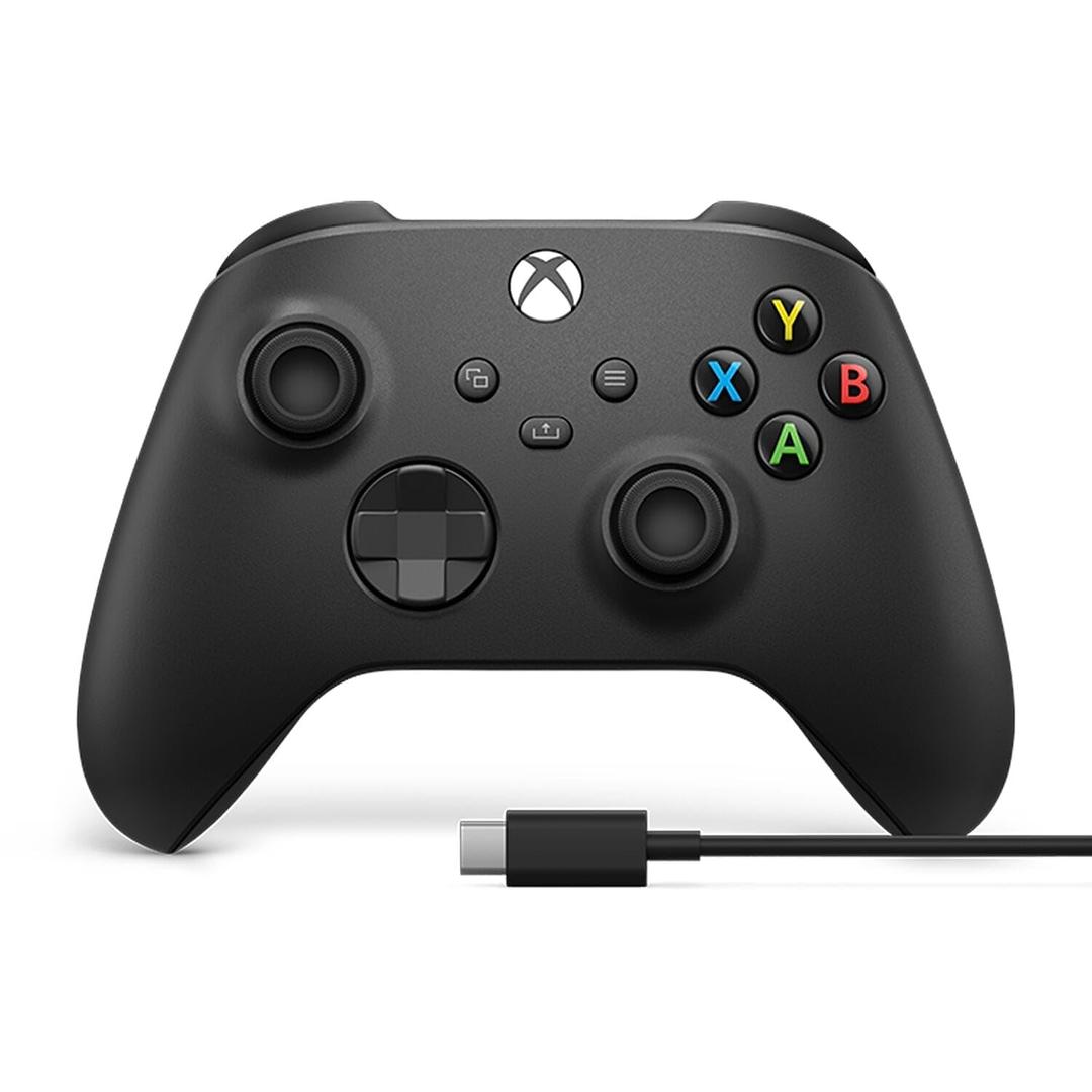 Xbox Core Wireless Gaming Controller + USB-C Cable  Carbon Black Series X|S, One, Windows PC, Android, and iOS