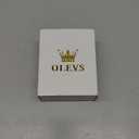 OLEVS Stylish Wrist Watch for Men,Silicone Strap Men Watches,Pro Diver Stainless Steel Chronograph Watch,Waterproof Date Dress Watch for Man,Large Face Male Watch (brown leather gold 9925)