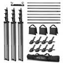 Photo Video Studio 20ft (Wide) x 10ft (Tall) Heavy Duty Adjustable Width & Length Photography Backdrop Stand Background Support System Kit with Spring Clamps, Sandbags, Carry Bag