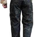 Men's Hiking Tactical Pants Lightweight Work Cargo Pants Waterproof Outdoor Trousers Pants for Men (Black, L)